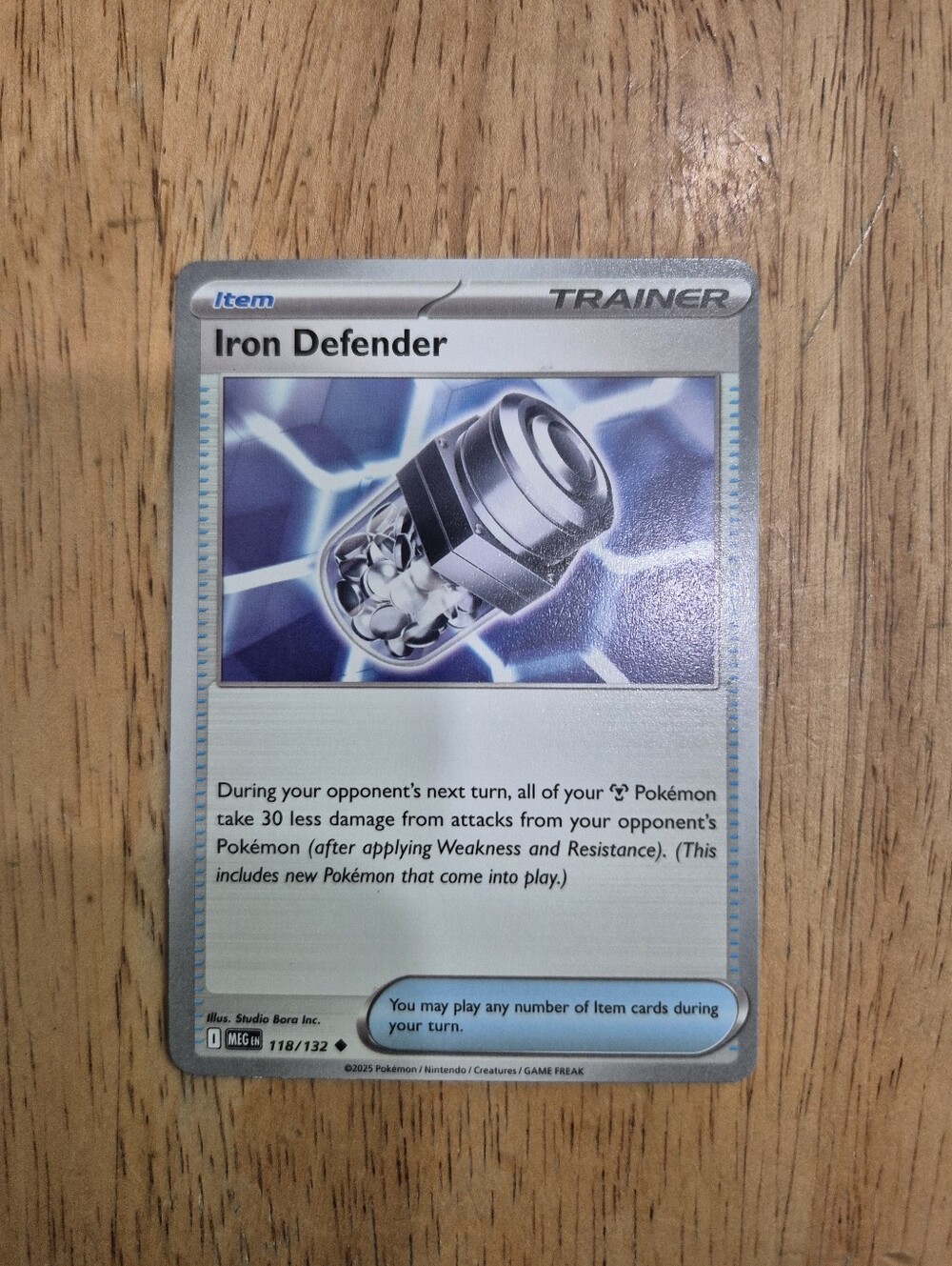 QTY 4 Pokémon Trainer Card Iron Defender